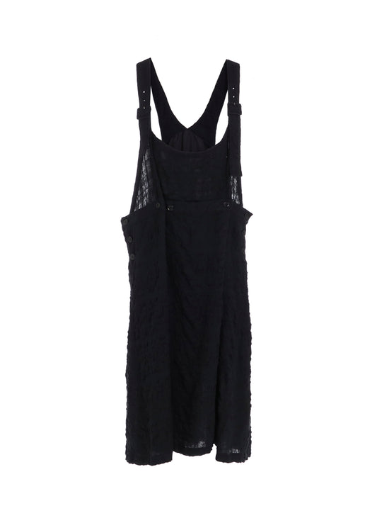 MILLED COTTON WOOL PLAID DRESS