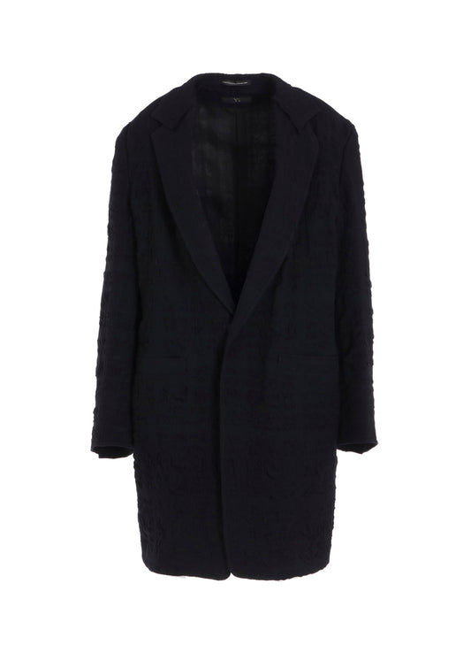 MILLED COTTON WOOL PLAID JACKET