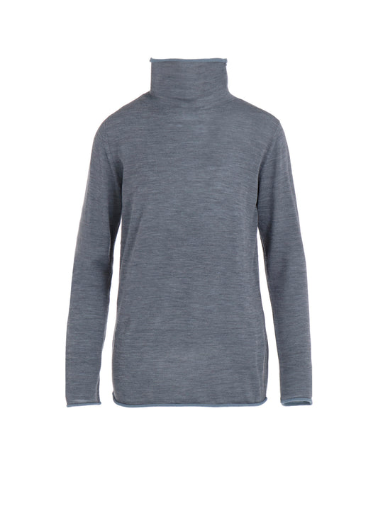 WOOL MULTICOLOR HIGH NECK KNIT