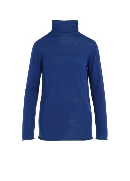 WOOL MULTICOLOR HIGH NECK KNIT
