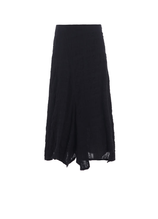 MILLED COTTON WOOL PLAID SKIRT PANTS