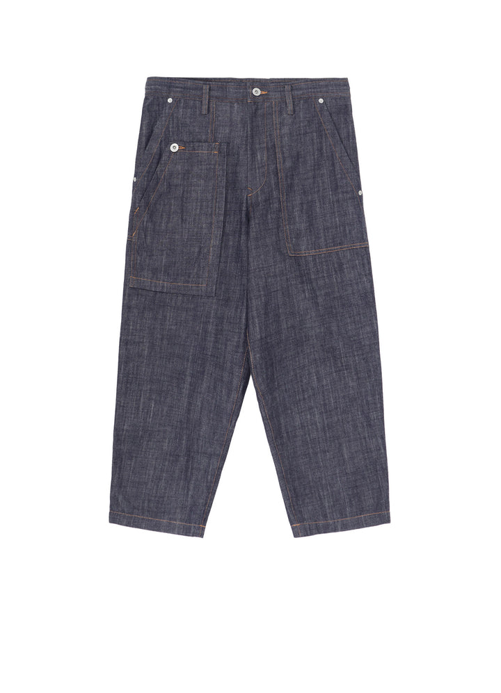 80OZ DENIM PATCHED-POCKET PANTS