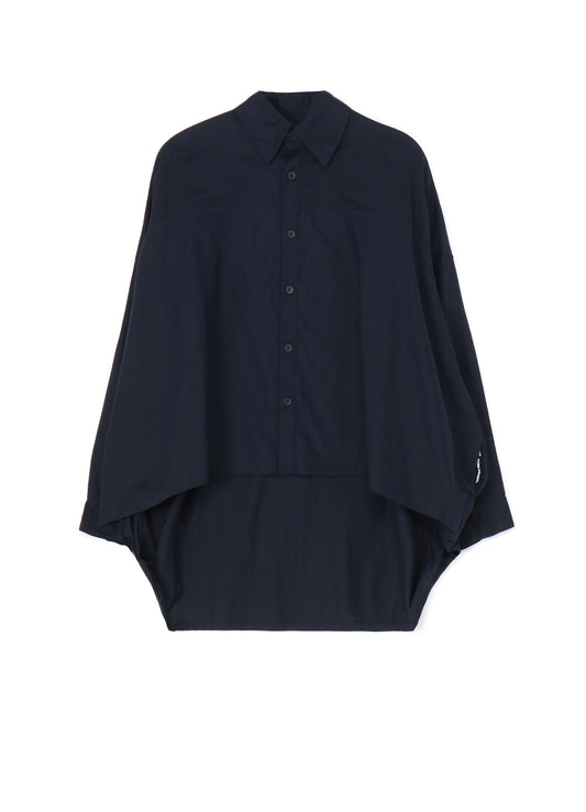 [Y's BORN PRODUCT] THIN COTTON TWILL DOUBLE FRONT OVERSIZED SHIRT