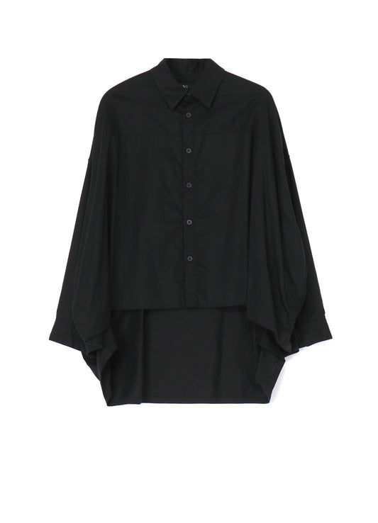 [Y's BORN PRODUCT] THIN COTTON TWILL DOUBLE FRONT OVERSIZED SHIRT