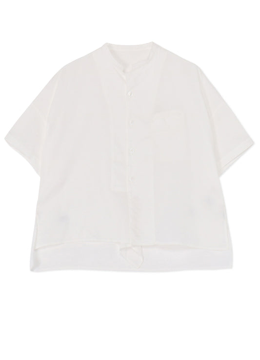 [Y's BORN PRODUCT] THIN COTTON TWILL HALF SLEEVE BOX SHIRT