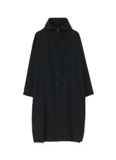 WOOL GABARDINE HOODIE COAT