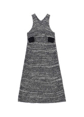 CURLY YARN SLEEVELESS DRESS WITH SIDE POCKETS