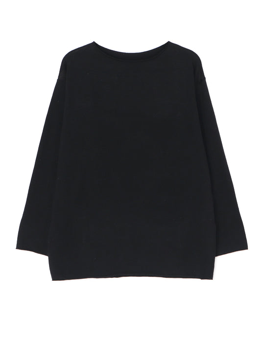 Ry/C TWISTED BOAT NECK PULLOVER KNIT