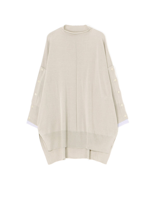 SHIRT SLEEVE LINING JERSEY KNIT DRESS