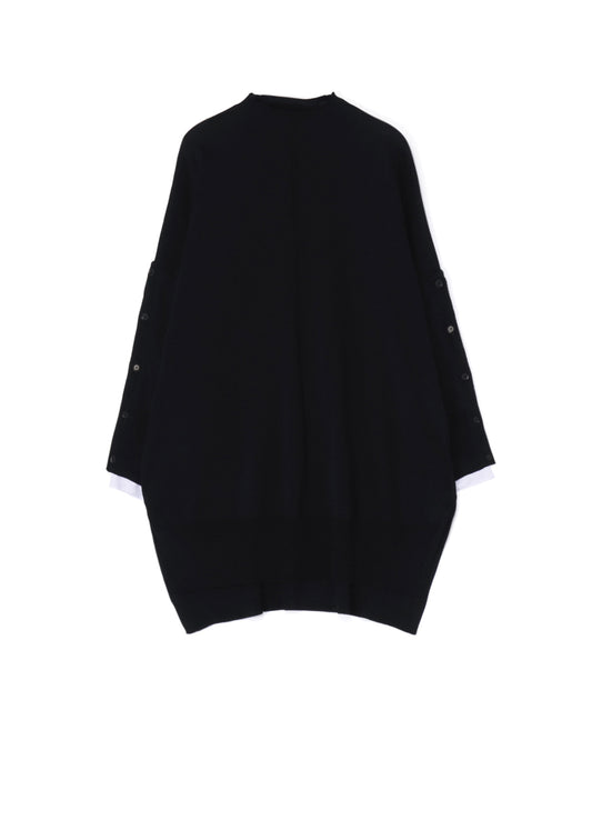 SHIRT SLEEVE LINING JERSEY KNIT DRESS