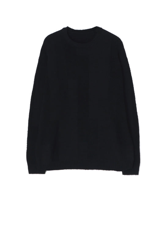 BLOCK CAMO JACQUARD LONG SLEEVE KNIT PULLOVER