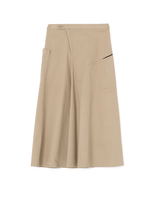 [Y's BORN PRODUCT] COTTON TWILL FLARE GUSSET FLARE SKIRT