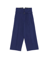 DOBBY CHINO BELTED HIGH WAIST PANTS