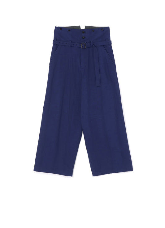 DOBBY CHINO BELTED HIGH WAIST PANTS