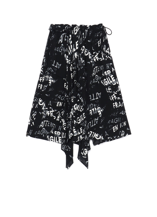 RAYON GEORGETTE ASYMMETRIC SKIRT