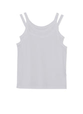 COTTON PLAIN STITCH DOUBLE LAYERED CAMISOLE