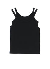 COTTON PLAIN STITCH DOUBLE LAYERED CAMISOLE