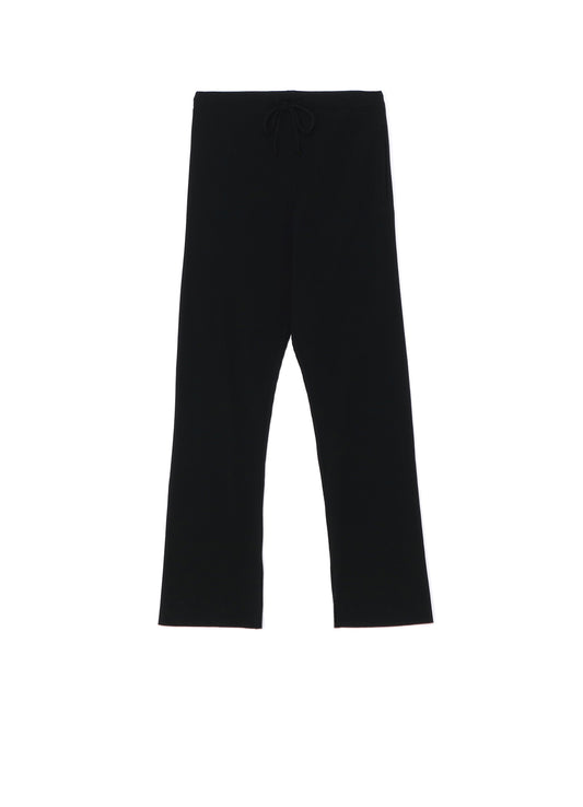 SLIM RIBBED COTTON PANTS