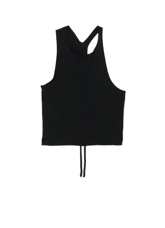 COTTON/LINEN PLAIN STITCH WIDE TANK TOP