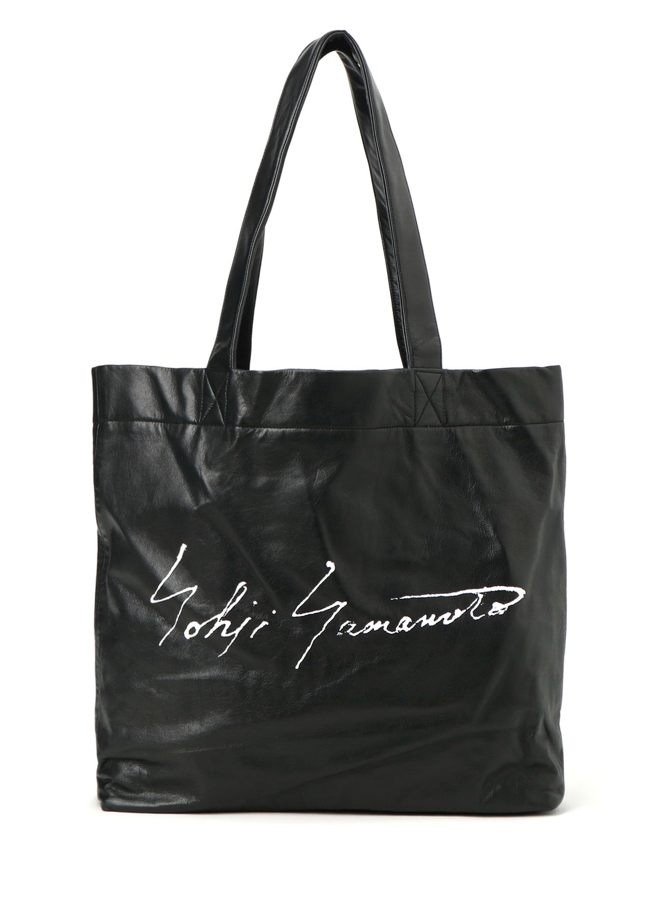 Discord Yohji Yamamoto logo-embroidered leather shoulder bag - Black