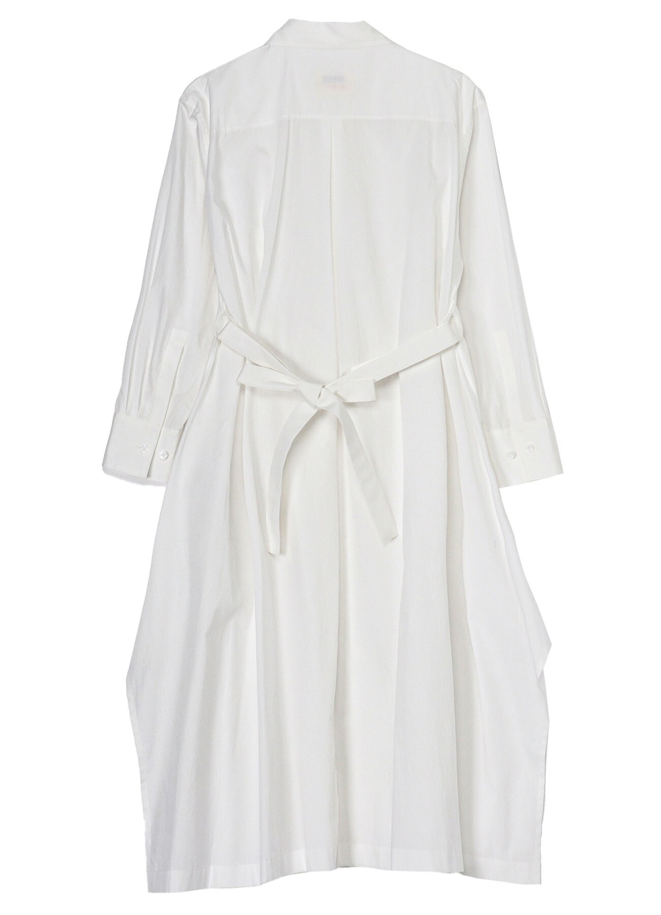 COTTON BROAD R-DRAPED SHIRT DRESS