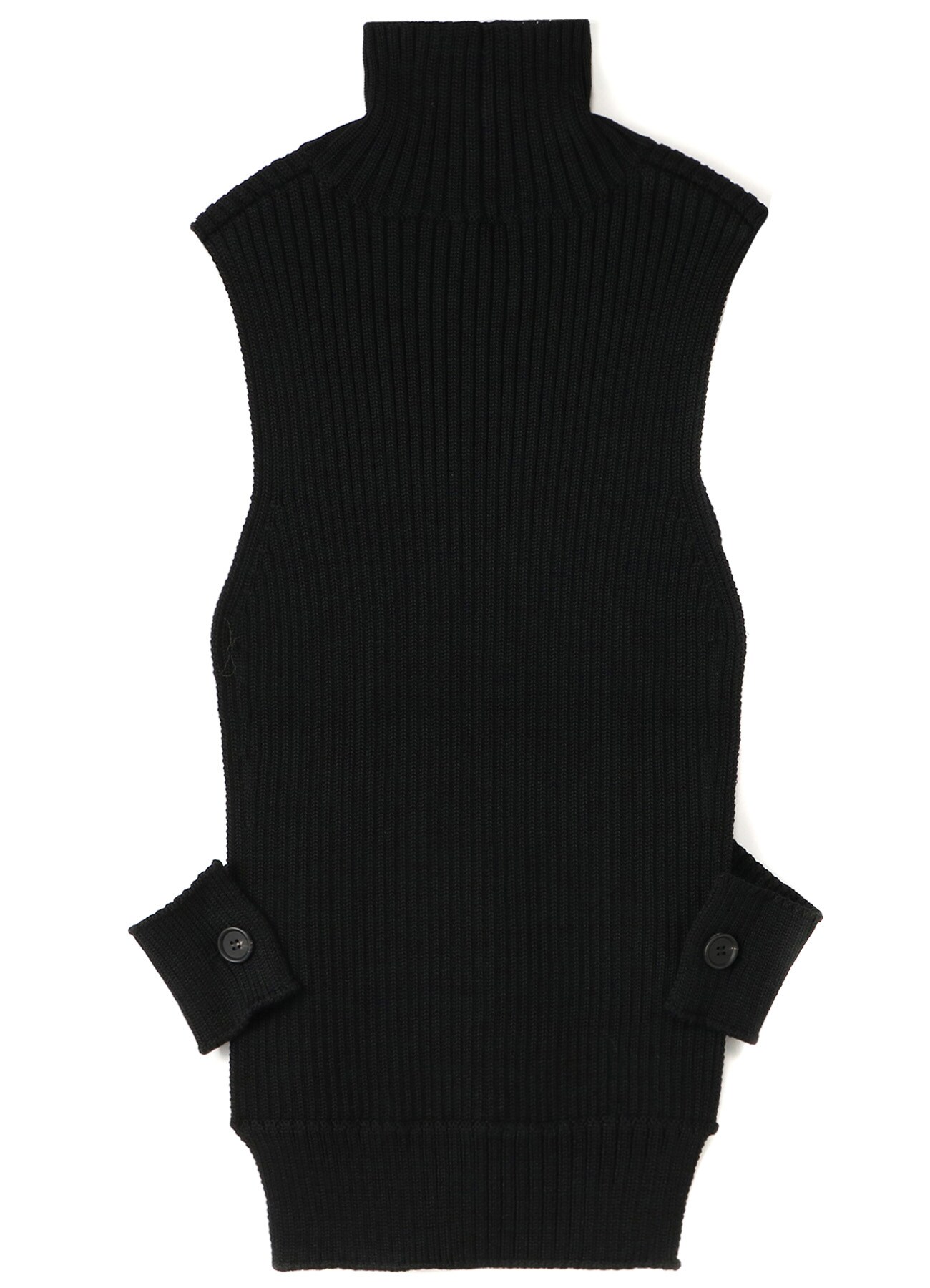 black high neck vest
