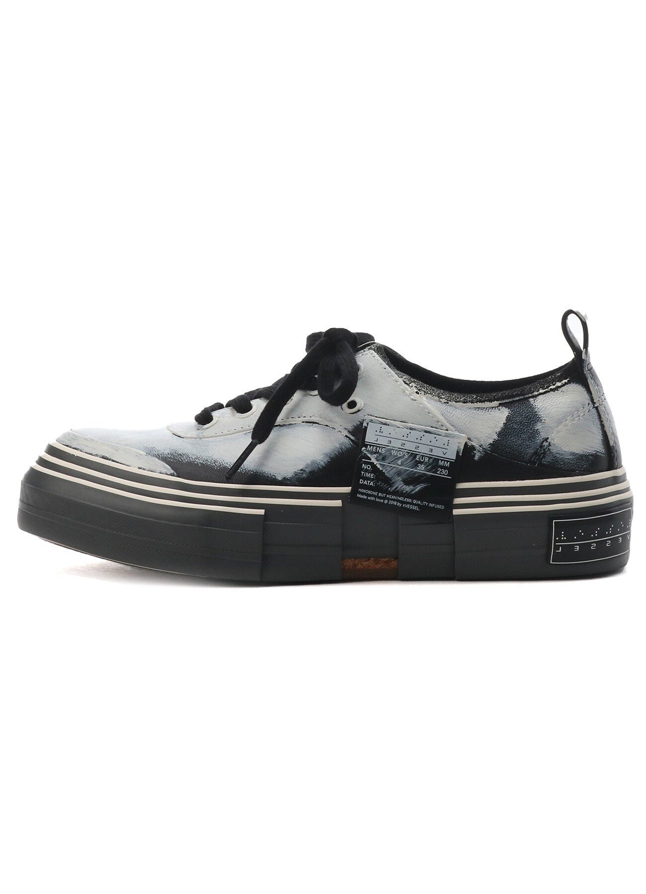 PT SHEEP LEATHER PAINT LOWCUT SNEAKERS