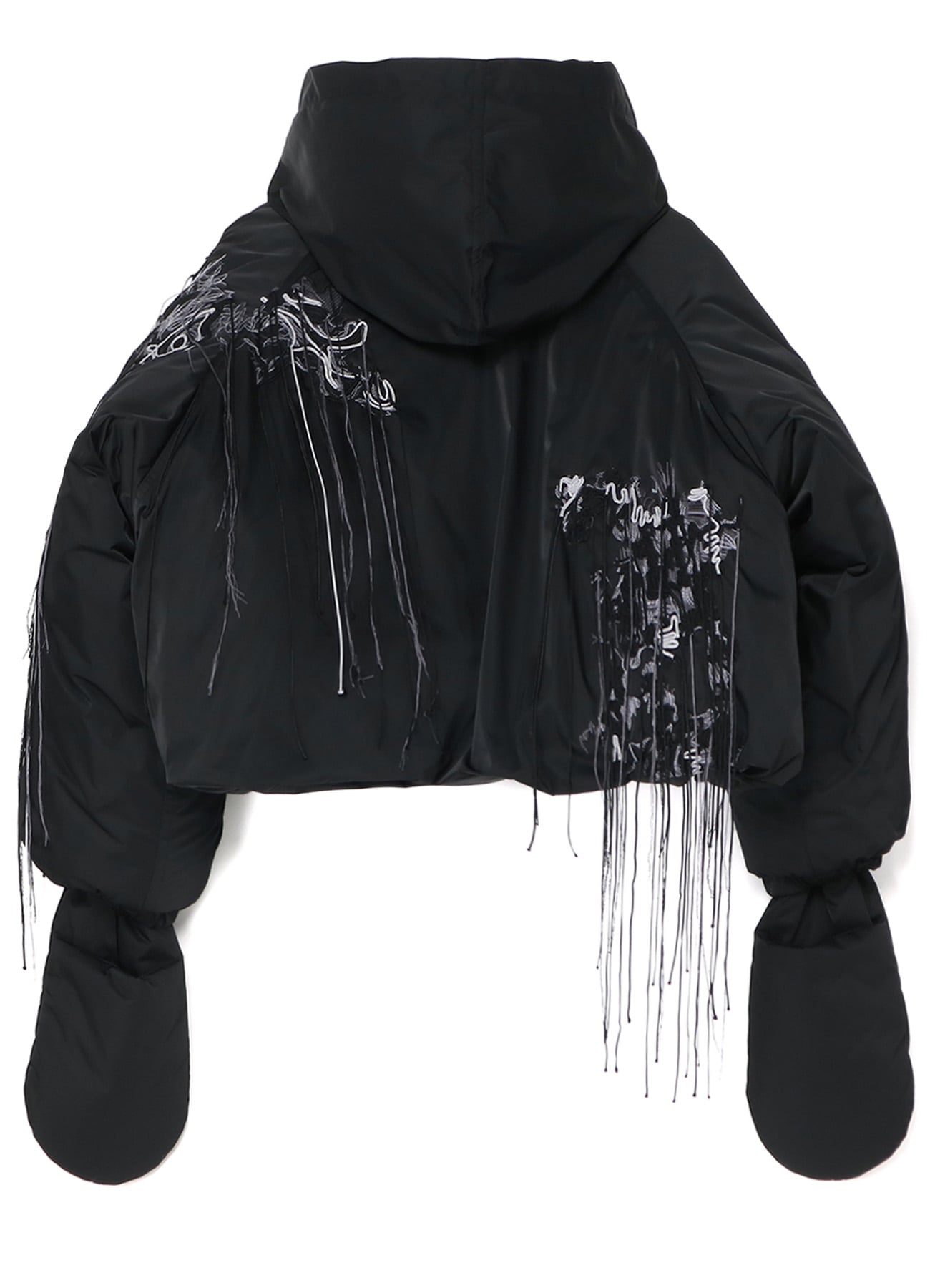 POLYESTER TWILL EMBROIDERED JACKET WITH MITTENS