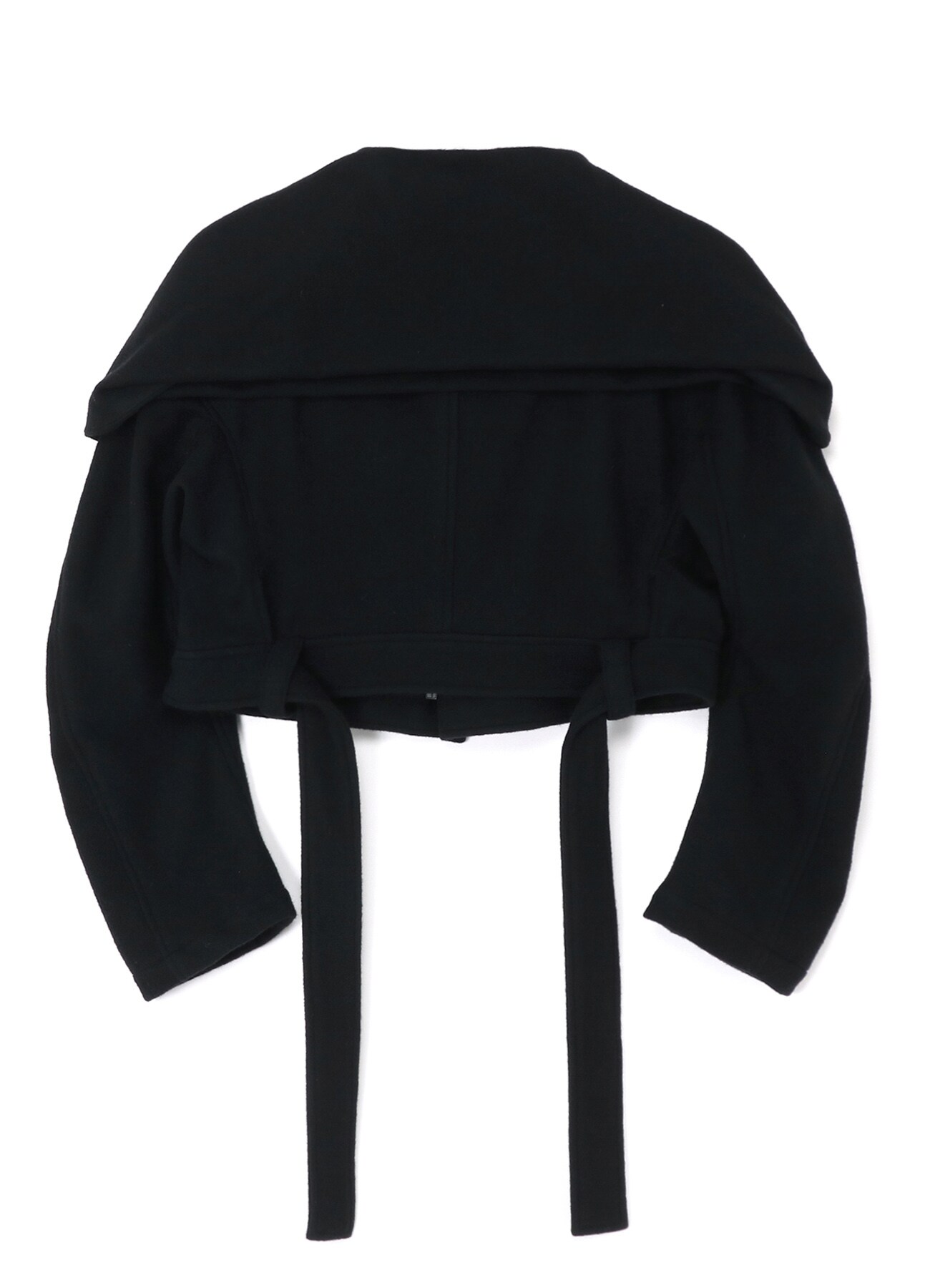 MELTON BIG HOODED SHORT JACKET(XS Black): Yohji Yamamoto｜THE SHOP