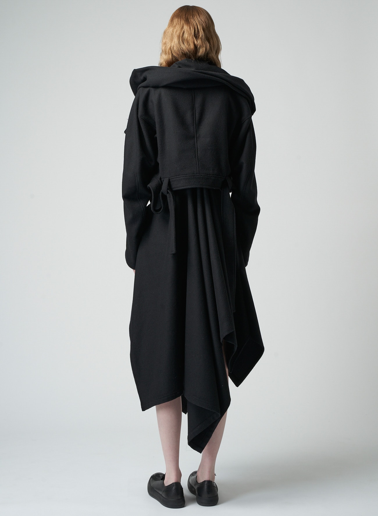 MELTON BIG HOODED SHORT JACKET(XS Black): Yohji Yamamoto｜THE SHOP