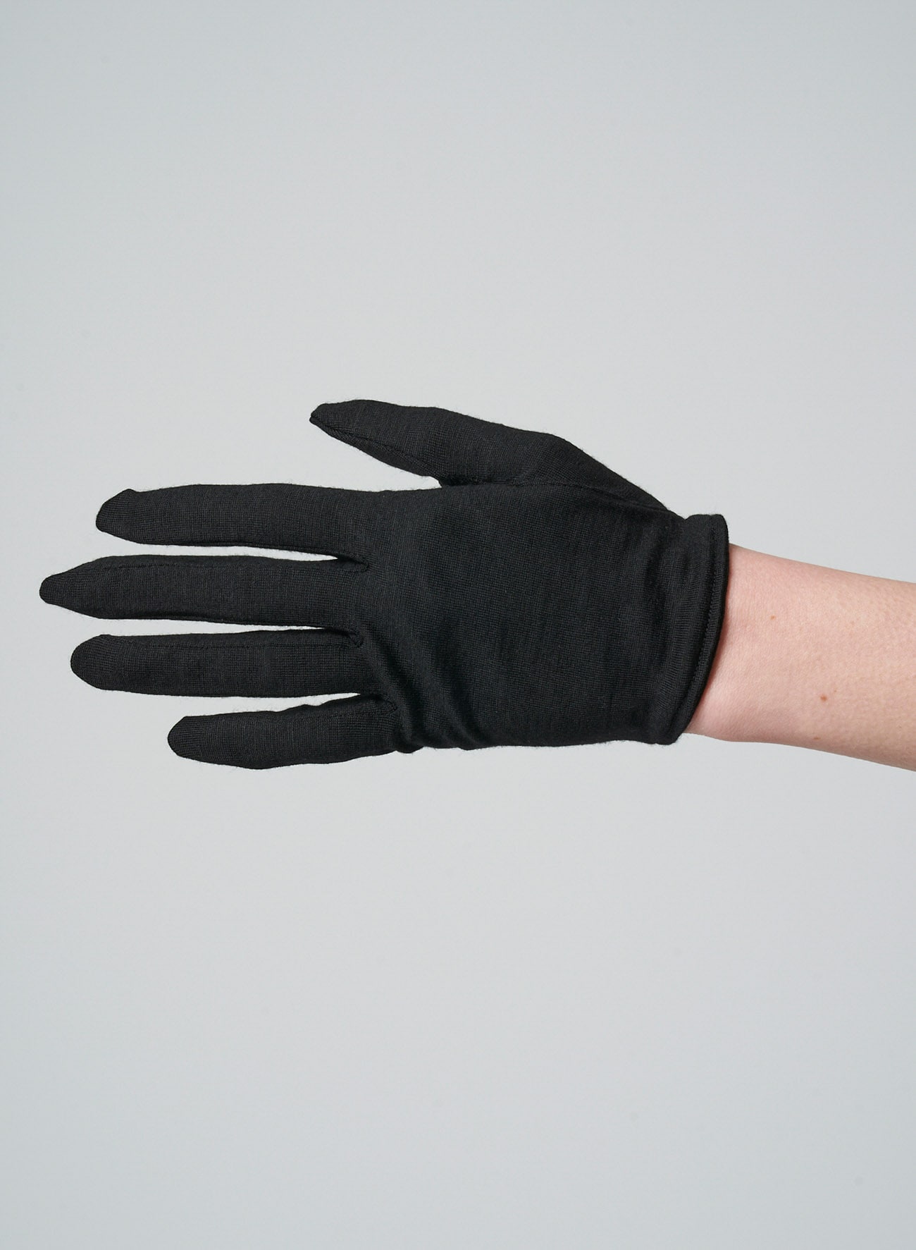 WOOL JERSEY CROPPED GLOVES