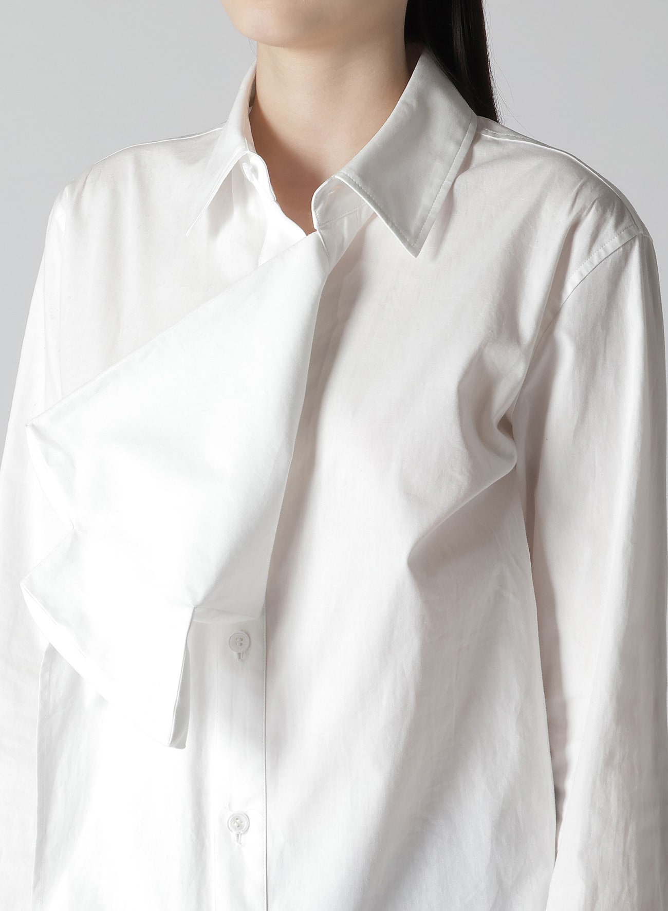 COTTON BROAD L BOX DETAIL BLOUSE