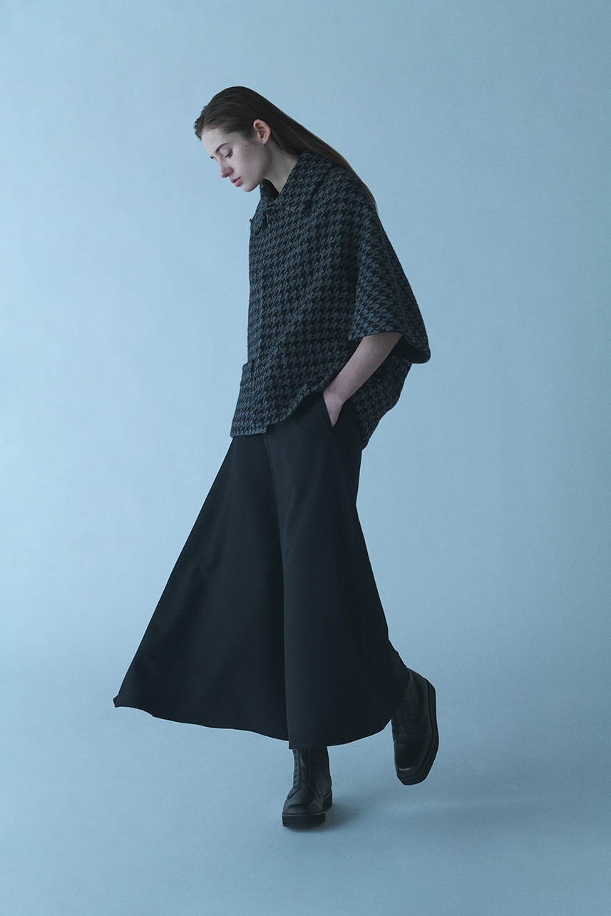 2/60 WOOL GABARDINE R LAYERED PANTS