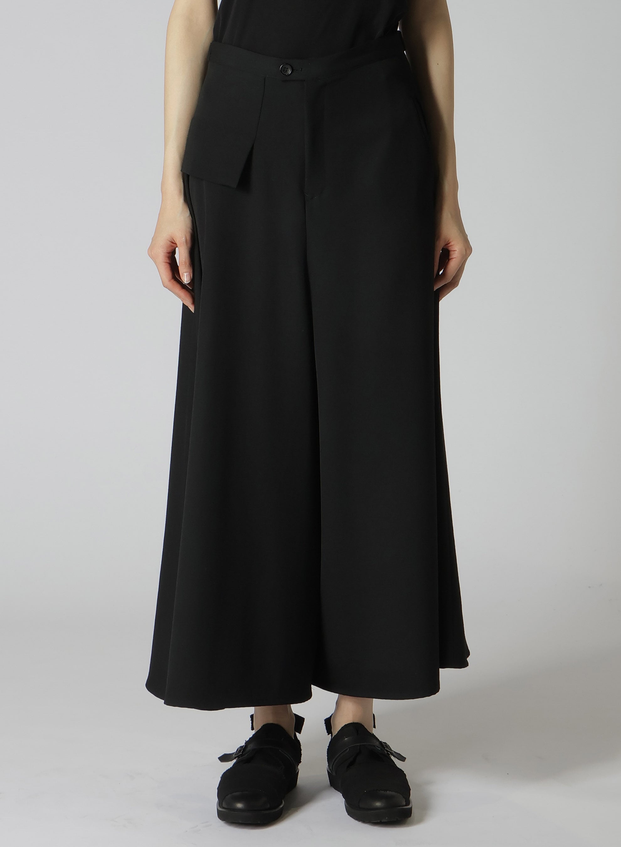 2/60 WOOL GABARDINE R LAYERED PANTS