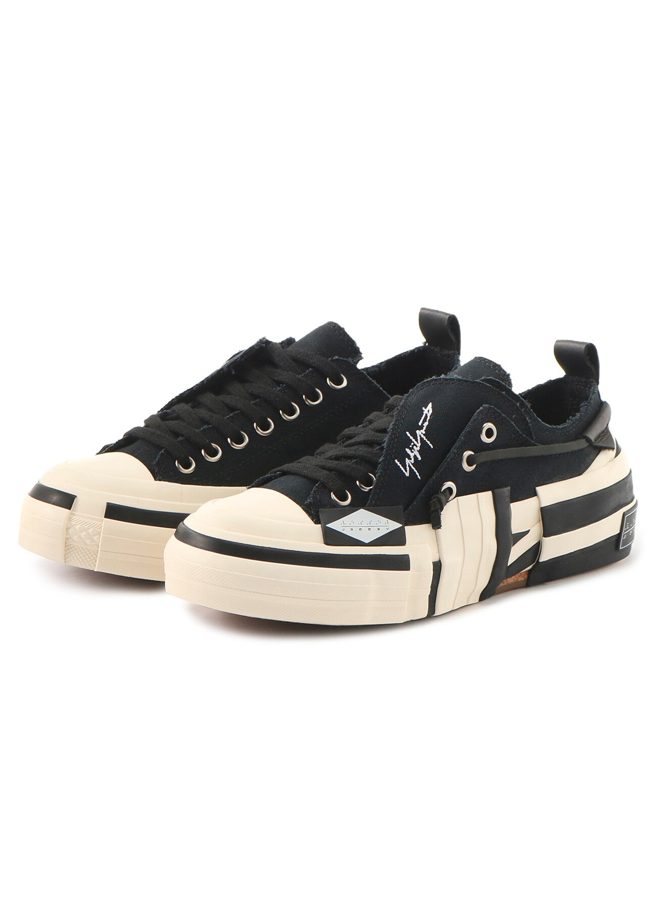C / CANVAS BK LAYERED LOW TOP SNEAKERS 