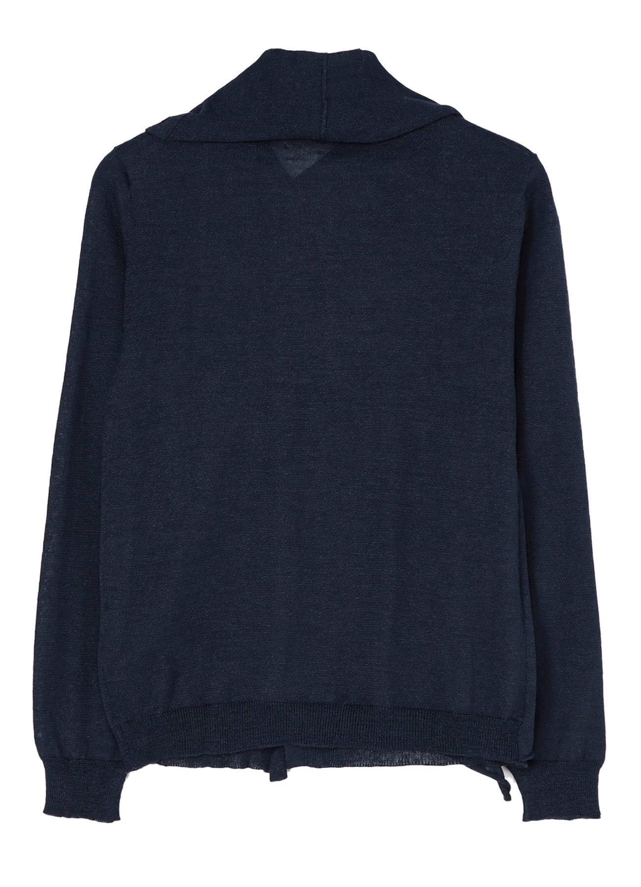 PLAIN STITCH HIGH NECK CARDIGAN