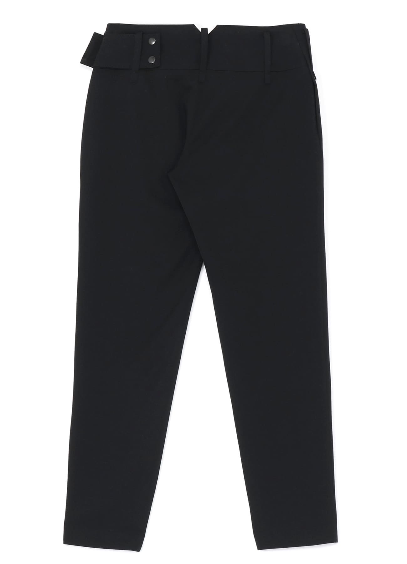 GABARDINE LOW-RISE BELTED PANTS