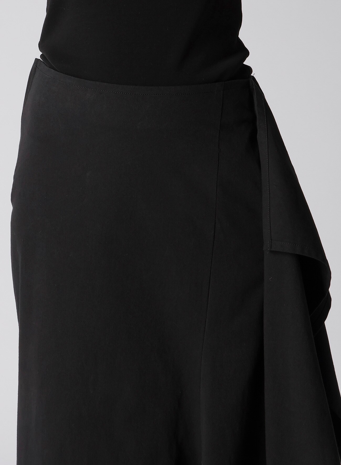 30/-COTTON TWILL DRAPE DETAIL SKIRT PANTS