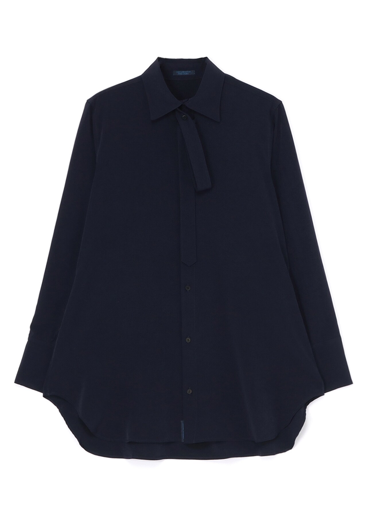 TRIACETATE/POLYESTER CREPE de CHINE SHIRT WITH DECONSTRUCTED PLACKET