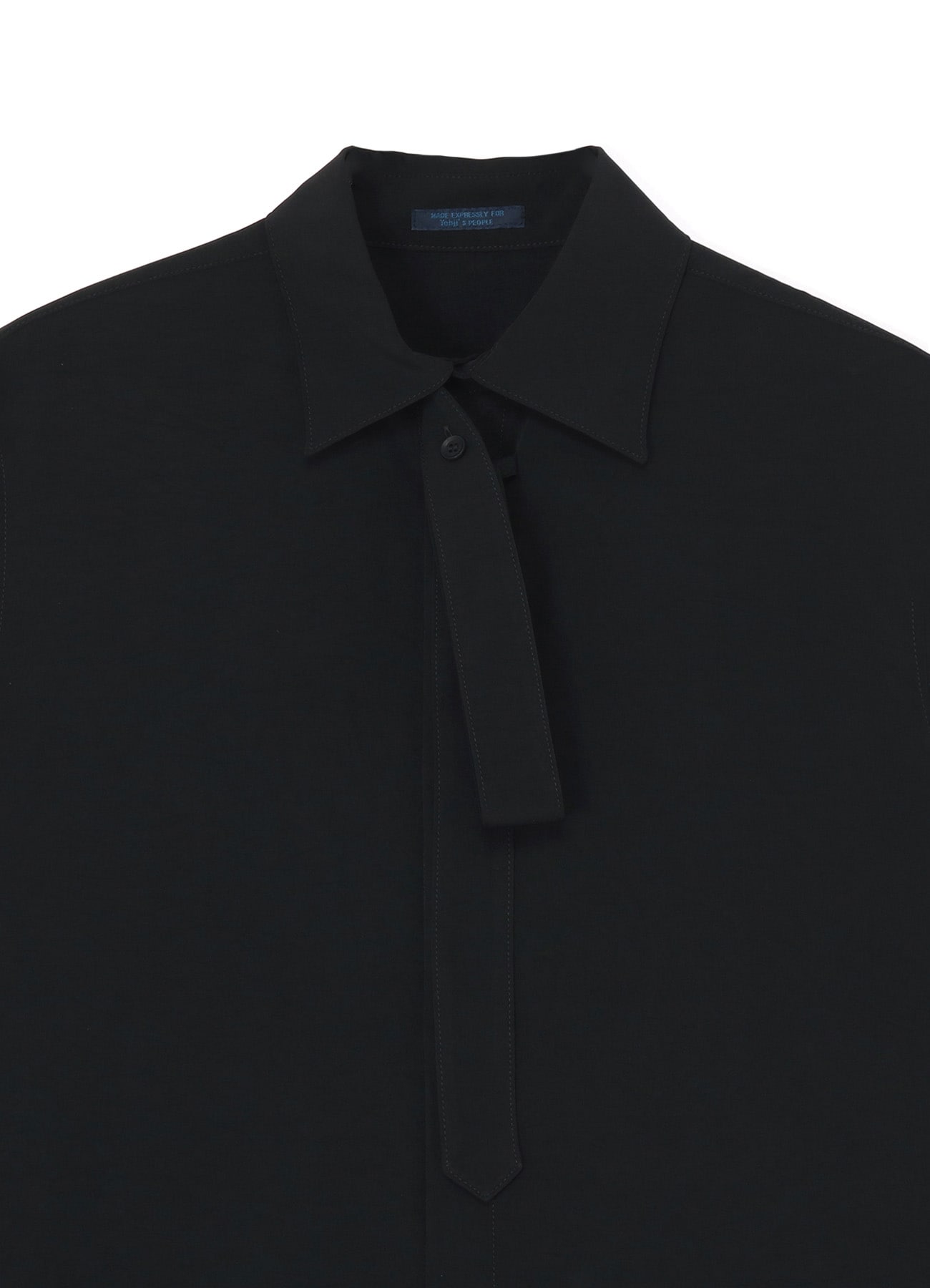 TRIACETATE/POLYESTER CREPE de CHINE SHIRT WITH DECONSTRUCTED PLACKET
