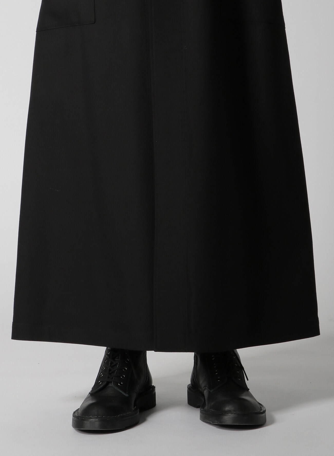 WOOL/RAYON GABARDINE TRANSFORMING WORK COAT(XS Black): Yohji