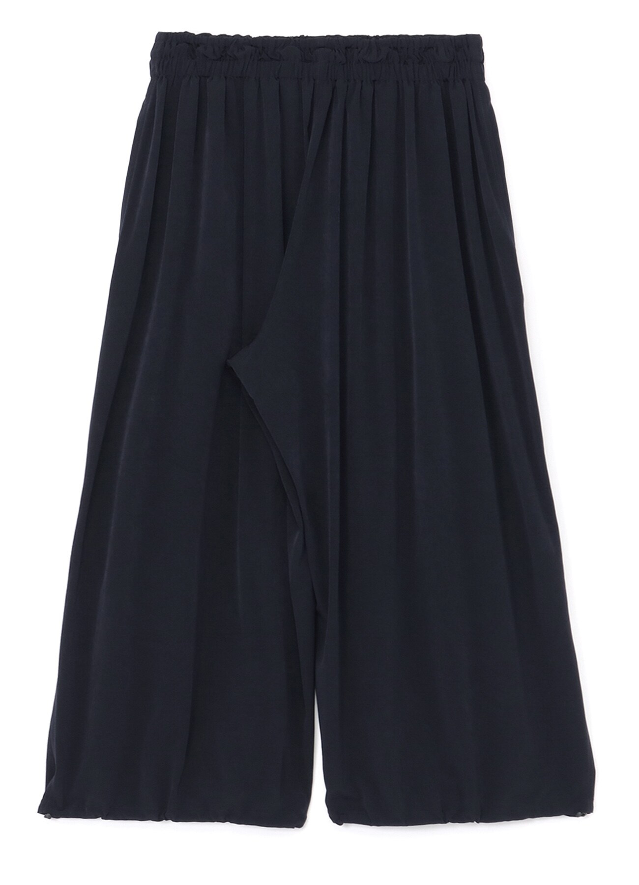 TRIACETATE/POLYESTER CREPE de CHINE PARACHUTE PANTS(XS Navy