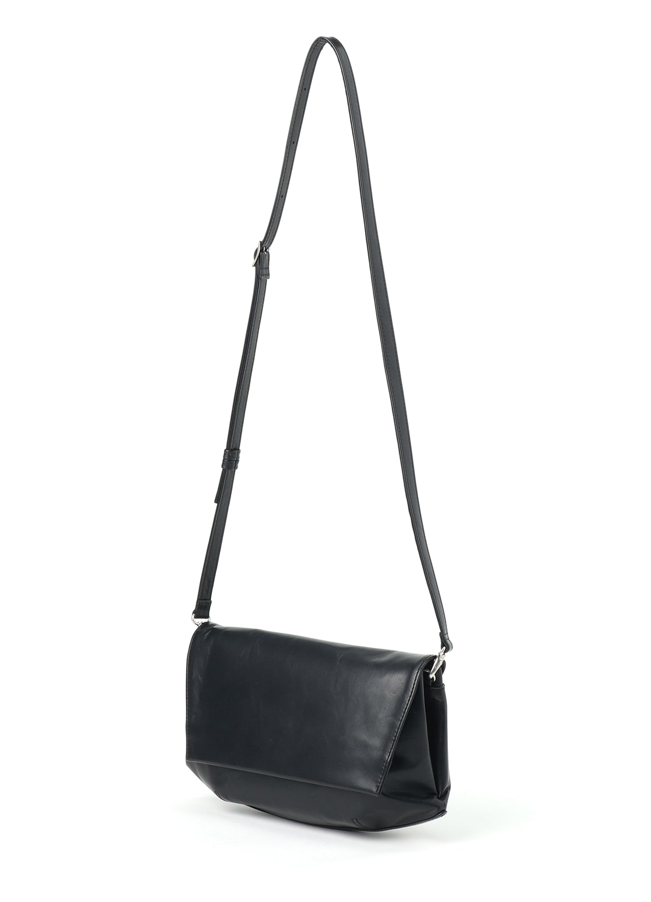 Black Soft Leather Flap Shoulder Bag Messenger Bags for Women