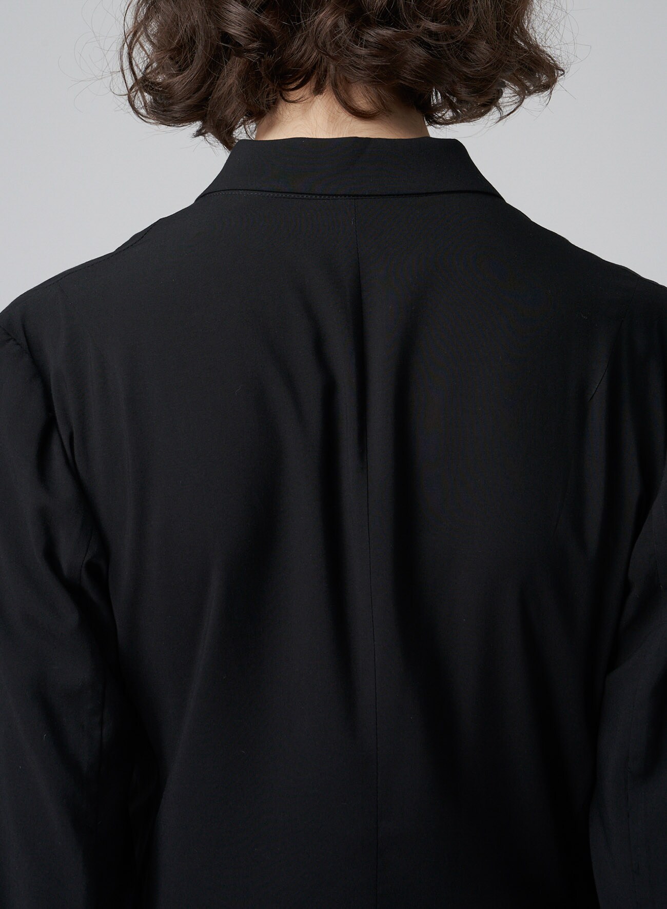 RY LAWN FRONT TWISTED PEAKED L DRESS(S Black): Yohji Yamamoto｜THE