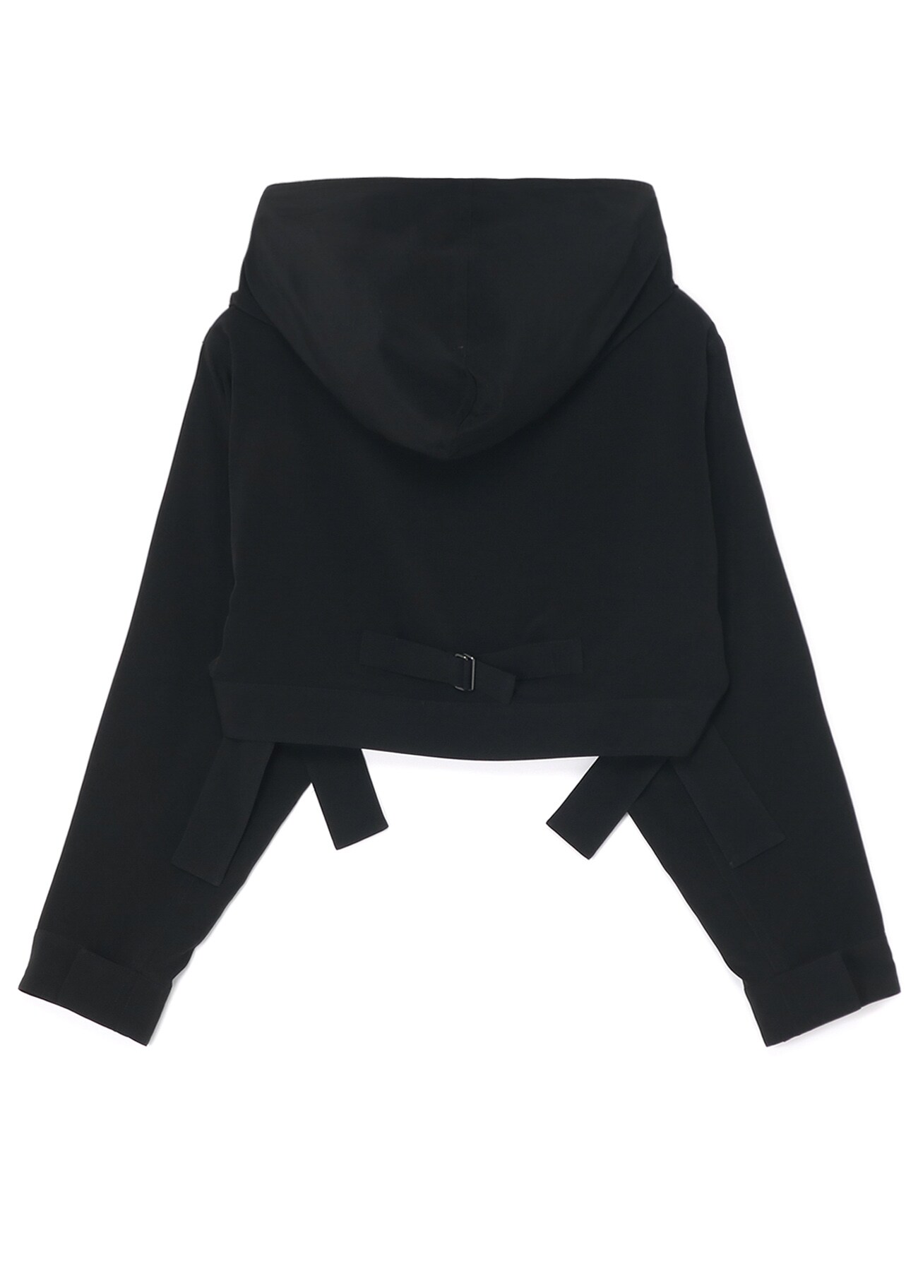 TRIACETATE/POLYESTER DE CHINE HOODED SHORT JACKET