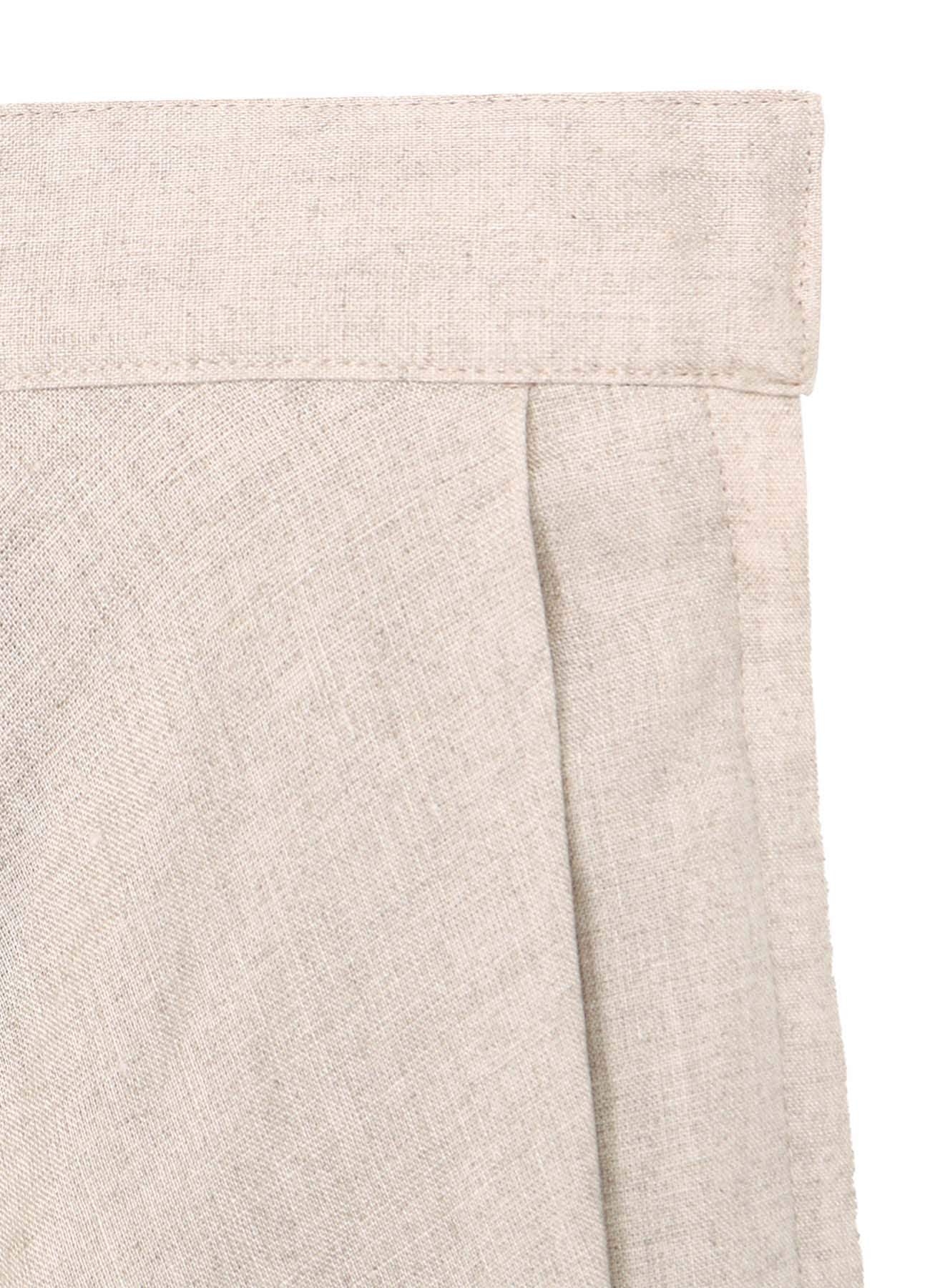 LINEN SKIRT WITH BOX PLEATS