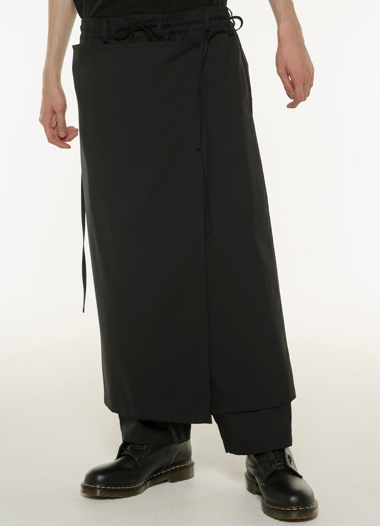 T ⁄ W Gabardine Three Way Skirt Pants (M Black): GroundY ｜ THE SHOP YOHJI  YAMAMOTO