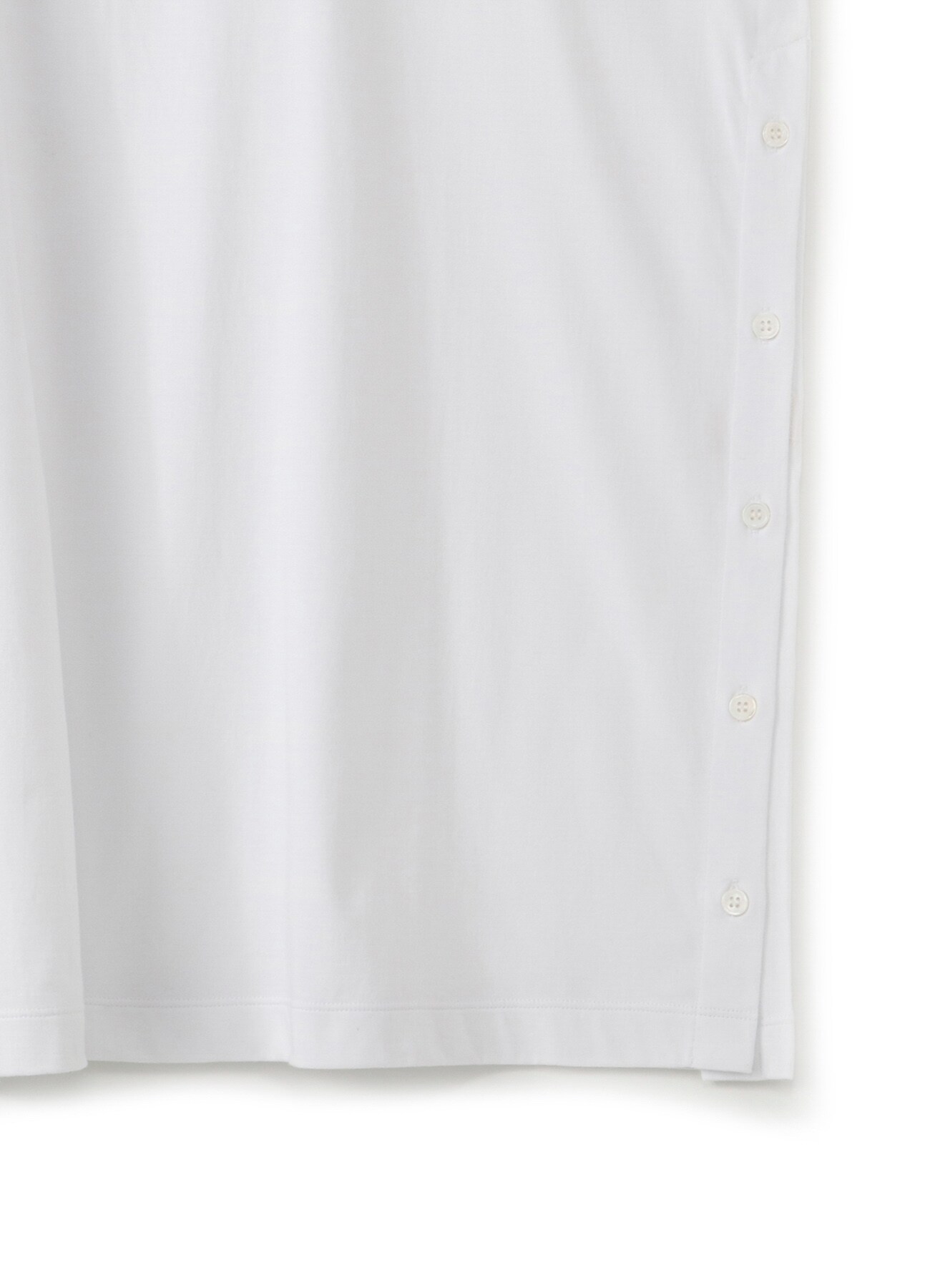 30/cotton Jersey Side Button Long Sleeve Jumbo T
