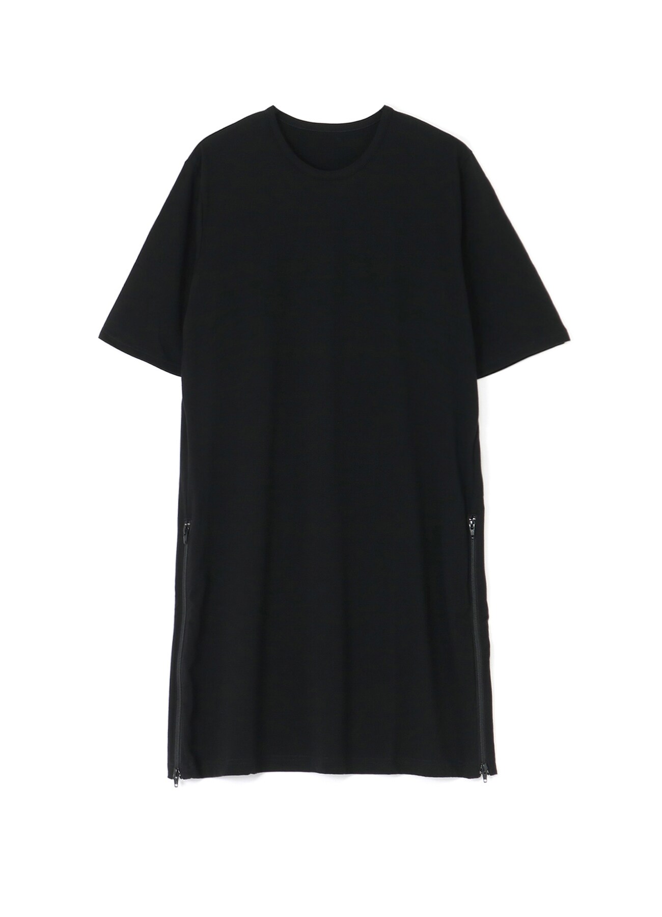 30/cotton jersey Side zipper short sleeves T