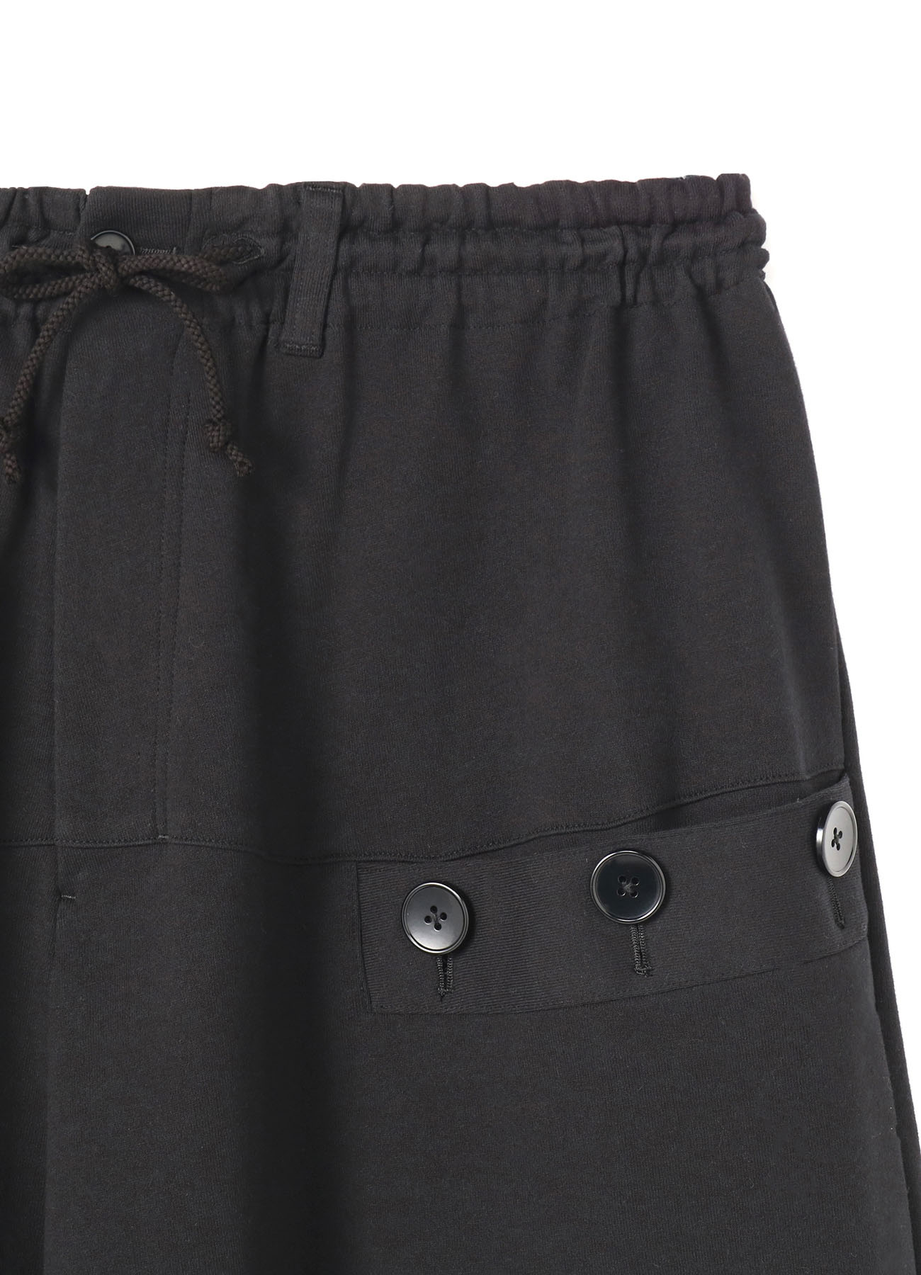 Mini Fleece Pile Button drape sarouel pants